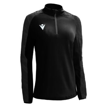 DORA 1/4 ZIP WOMAN TOP BLK/DGRY 3XL