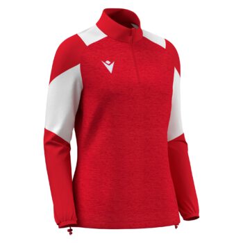 CHANTICO WMN 1/4 ZIP TOP RED/WHT 3XL