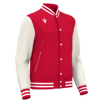 FIDDLE VARSITY COLLEGE JACKET RED/OFFWHT 3XL