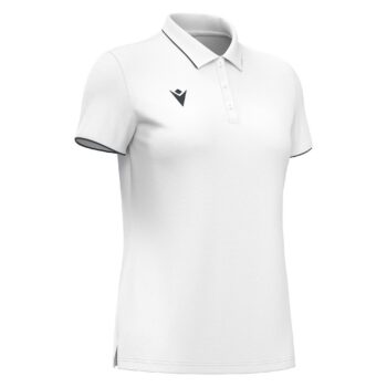 MELODY POLO WMN SS WHT/GRY 3XL