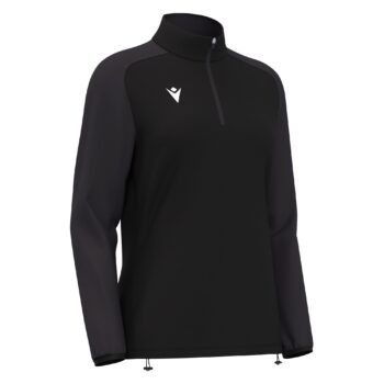 LENA WMN 1/4 ZIP TOP BLK/DGRY 3XL
