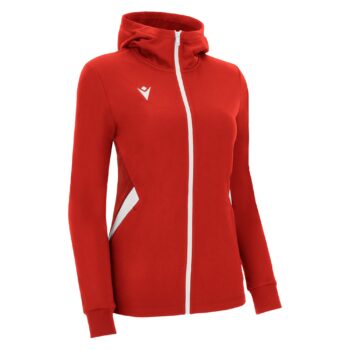 BASTET FULL ZIP TOP HOODY WOMAN RED/WHT 3XL