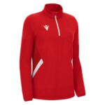 MAIRA WOMAN 1/4 ZIP TOP RED/WHT 3XL
