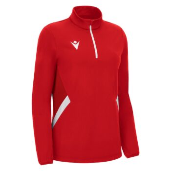 MAIRA WOMAN 1/4 ZIP TOP RED/WHT 3XL