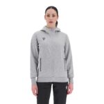 DRUM FULL LENGTH ZIP WOMAN HOODIE GRY MEL 3XL
