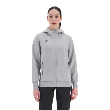 DRUM FULL LENGTH ZIP WOMAN HOODIE GRY MEL 3XL
